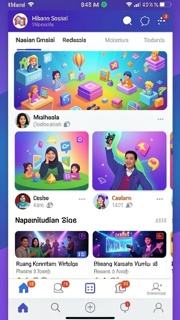 Tampilan awal yang menarik dan user-friendly.