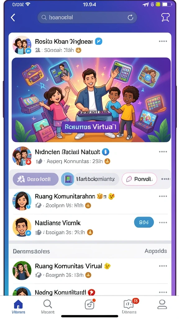 Tampilan menu karakter yang mudah digunakan.