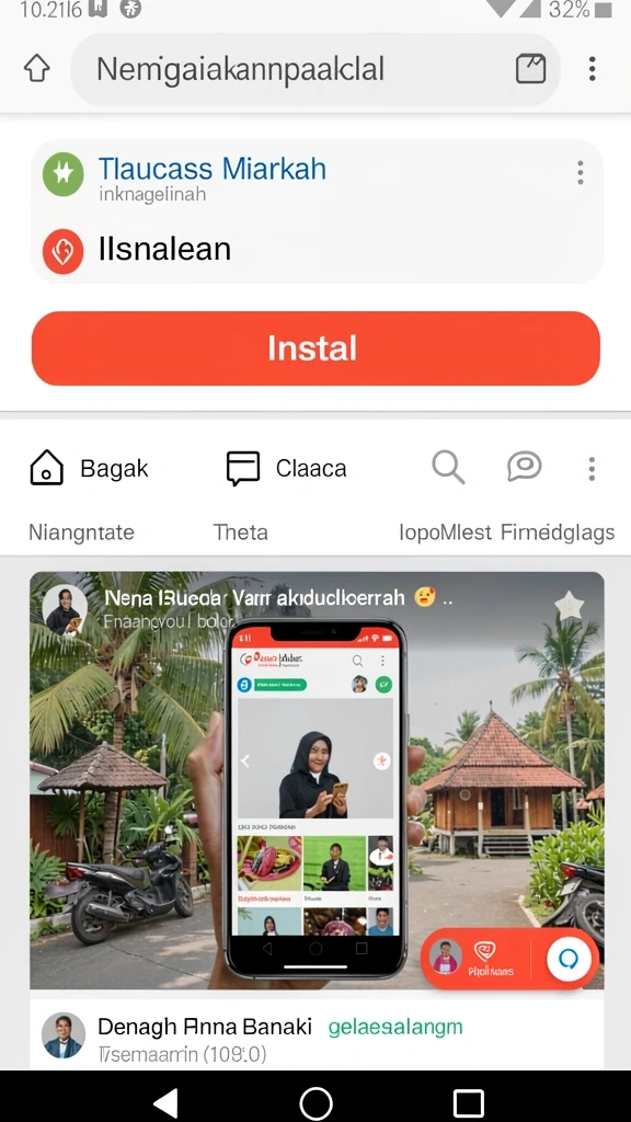 Screenshot menampilkan tampilan awal game dengan karakter yang menarik.