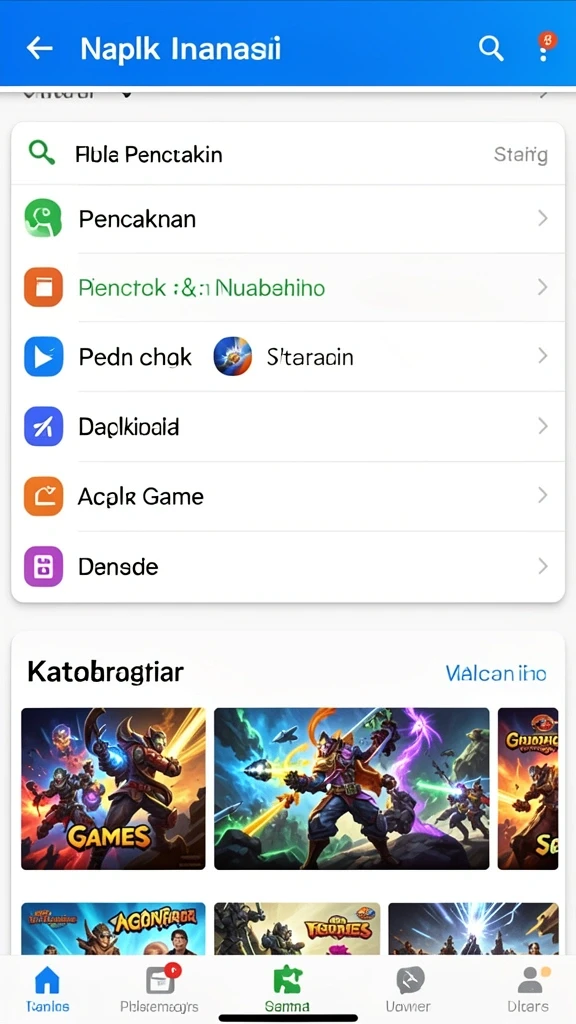 Tampilan awal yang penuh warna dan menarik.