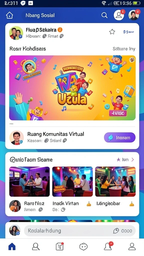 Layar leaderboard untuk melihat peringkat pemain.
