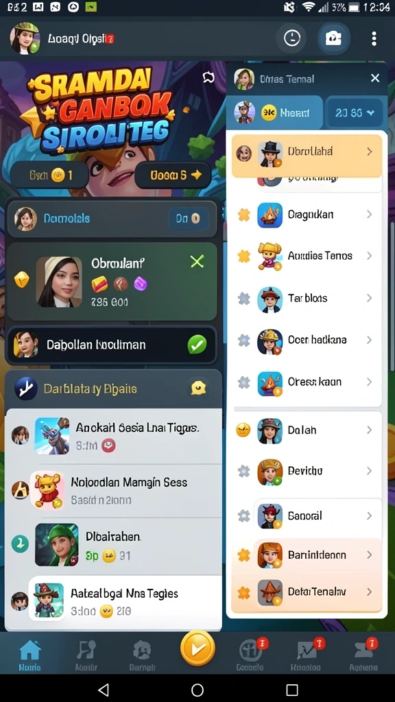 Berbagai pilihan permainan yang menarik.