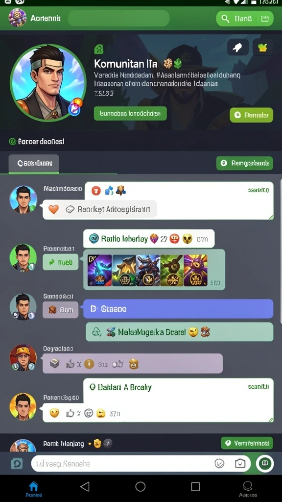 Tampilan menu utama yang menarik dan informatif.