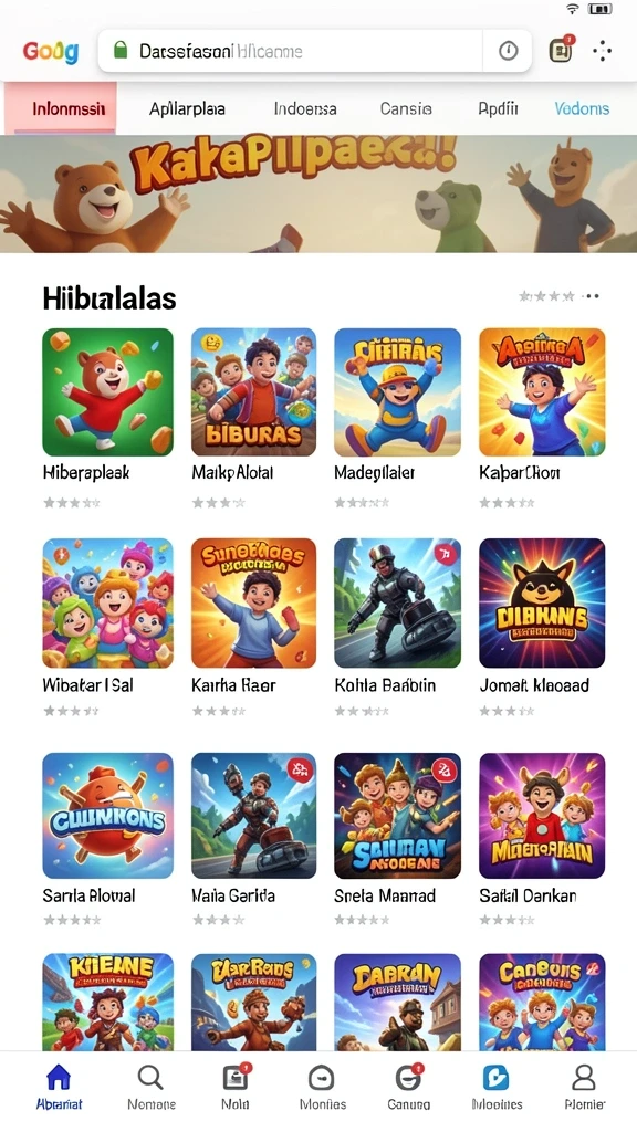 Tampilan utama yang memukau dan menarik.