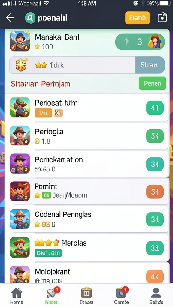 Fitur interaksi sosial yang seru dengan pemain lain.